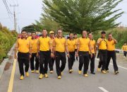 Rayakan Hari Bhayangkara ke-79 dengan Keceriaan Keluarga Besar Polres Kolaka Utara Kompak Berolahraga dan jalan santai