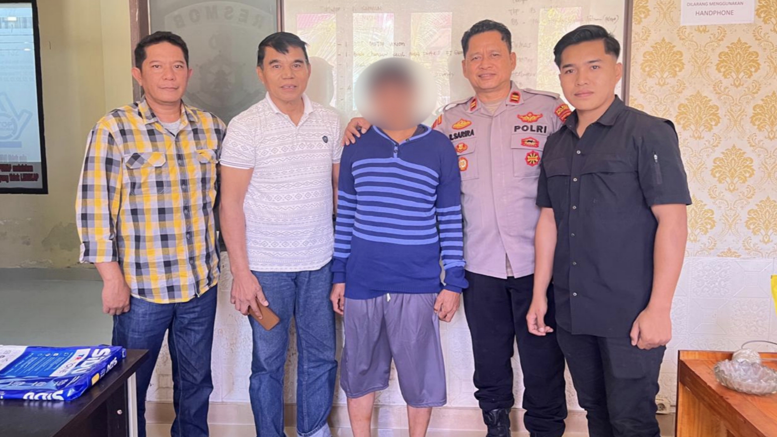 Foto saat pelaku sudah di ruang satreskrim polres kolaka utara